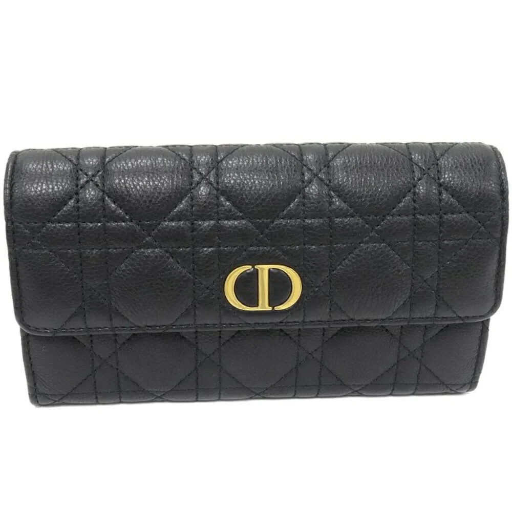 Dior Dior Caro Calfskin Long Wallet